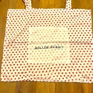 Roller Rabbit Pink Heart Cloth Bag